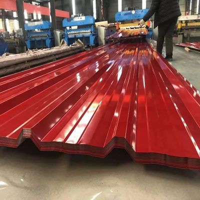 PPGI Color Coated Galvanized Steel Roofing Sheet Metal 26 Gauge For Construction